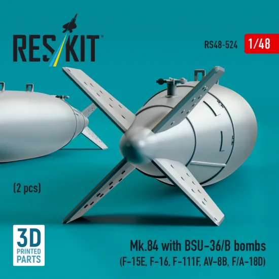 Reskit Rs48-0524 1/48 Mk.84 With Bsu-36/B Bombs 2 Pcs