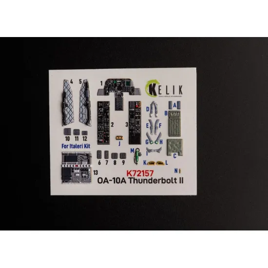 Kelik K72157 1/72 Oa 10a Thunderbolt Interior 3d Decals For Italeri Kit
