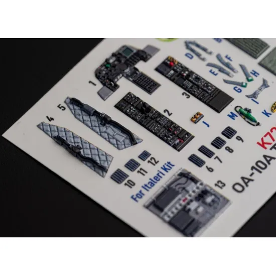 Kelik K72157 1/72 Oa 10a Thunderbolt Interior 3d Decals For Italeri Kit