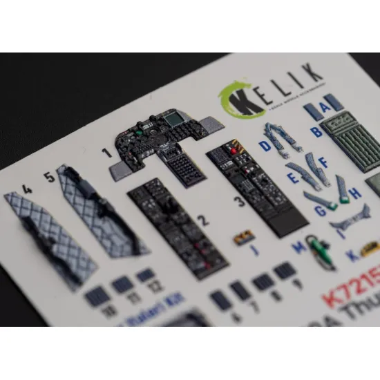 Kelik K72157 1/72 Oa 10a Thunderbolt Interior 3d Decals For Italeri Kit