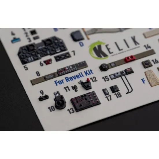 Kelik K72161 1/72 P-47m Thunderbolt Interior 3d Decals For Revell Kit