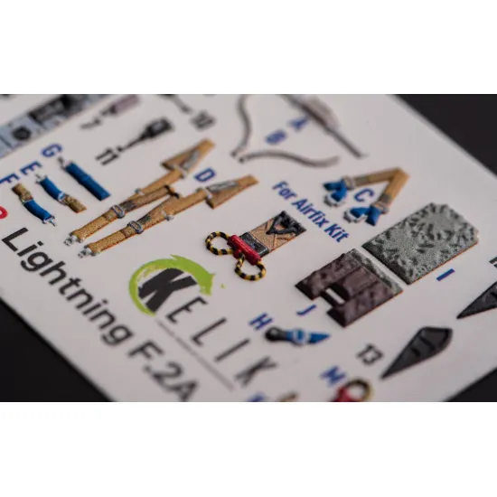 Kelik K72163 1/72 F 2a Lighting - Interior 3d Decals For Airfix Kit