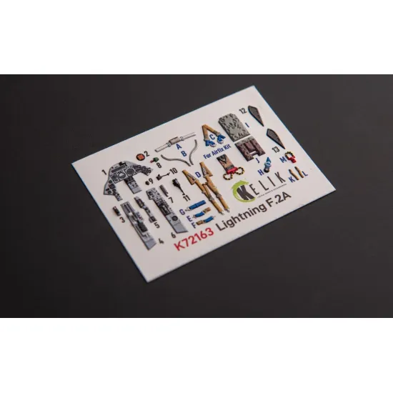 Kelik K72163 1/72 F 2a Lighting - Interior 3d Decals For Airfix Kit