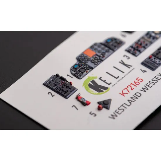 Kelik K72165 1/72 Westland Wessex Has 3 Interior 3d Decals For Italeri Kit