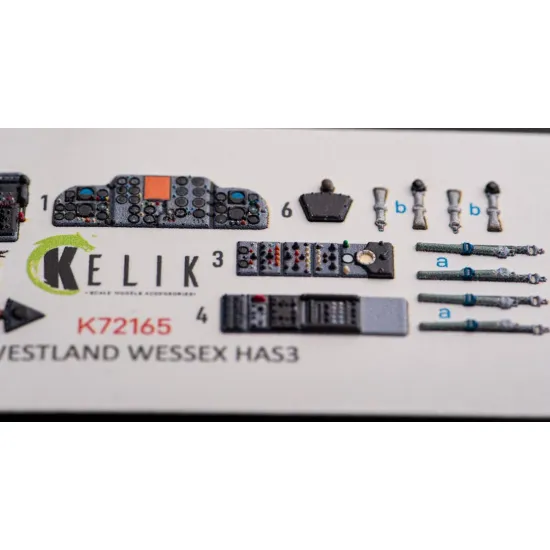 Kelik K72165 1/72 Westland Wessex Has 3 Interior 3d Decals For Italeri Kit