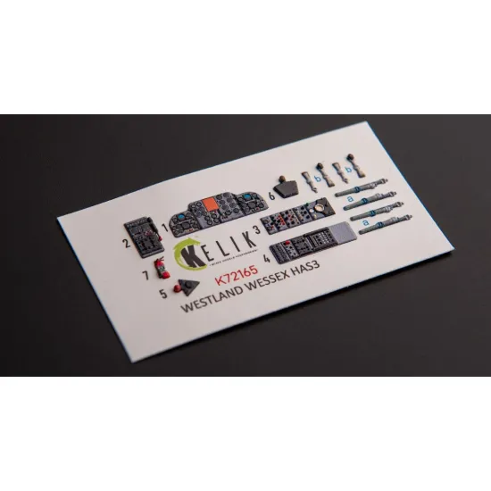 Kelik K72165 1/72 Westland Wessex Has 3 Interior 3d Decals For Italeri Kit