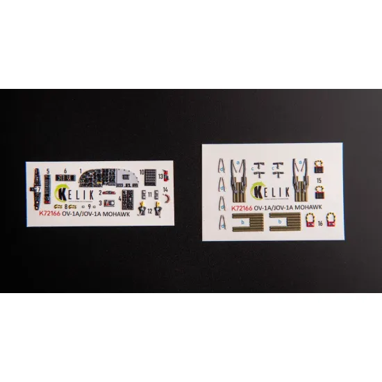 Kelik K72166 1/72 Ov-1a/Jov-1a Mohawk Interior 3d Decals For Clearprop Kit Kelik K72166 1/72 Ov-1a/Jov-1a Mohawk Interior 3d Decals For Clearprop Kit