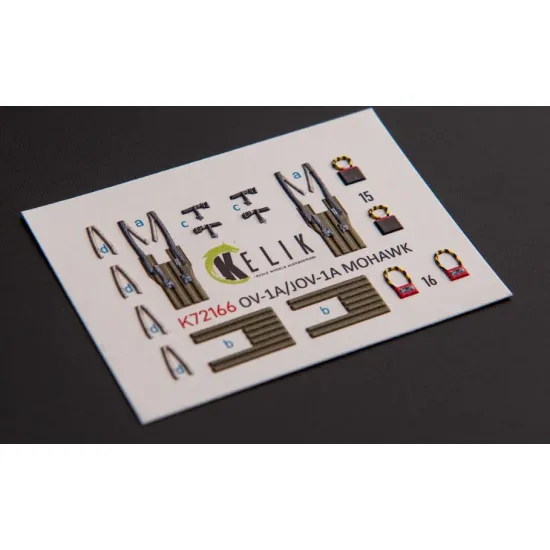 Kelik K72166 1/72 Ov-1a/Jov-1a Mohawk Interior 3d Decals For Clearprop Kit Kelik K72166 1/72 Ov-1a/Jov-1a Mohawk Interior 3d Decals For Clearprop Kit
