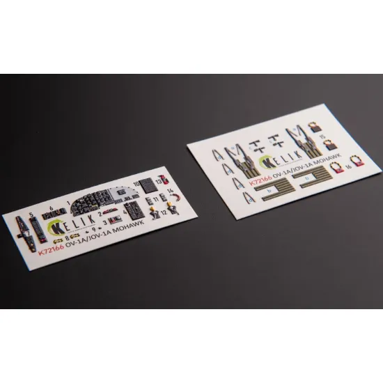 Kelik K72166 1/72 Ov-1a/Jov-1a Mohawk Interior 3d Decals For Clearprop Kit Kelik K72166 1/72 Ov-1a/Jov-1a Mohawk Interior 3d Decals For Clearprop Kit
