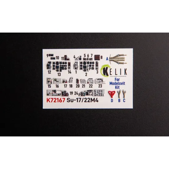 Kelik K72167 1/72 Su-17m4p/22m4 - Interior 3d Decals For Modelsvit Kit