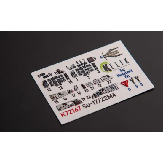 Kelik K72167 1/72 Su-17m4p/22m4 - Interior 3d Decals For Modelsvit Kit