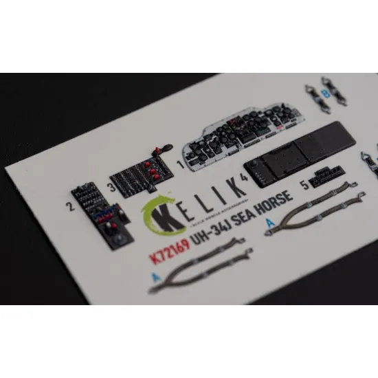 Kelik K72169 1/72 Uh-34j Sea Horse Interior 3d Decals For Italeri Kit