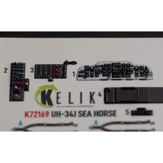 Kelik K72169 1/72 Uh-34j Sea Horse Interior 3d Decals For Italeri Kit