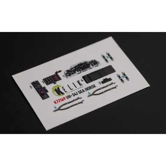 Kelik K72169 1/72 Uh-34j Sea Horse Interior 3d Decals For Italeri Kit