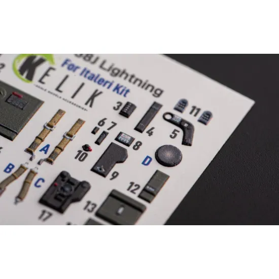 Kelik K72174 1/72 Lightning Interior 3d Decals For Italeri Academy Kit Kelik K72174 1/72 Lightning Interior 3d Decals For Italeri Academy Kit