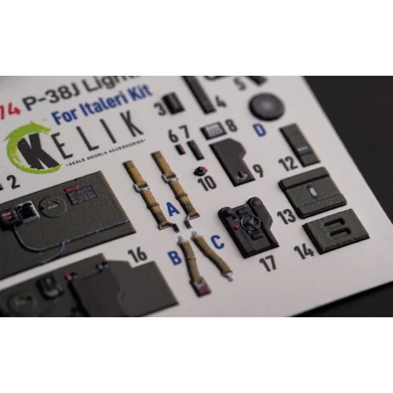 Kelik K72174 1/72 Lightning Interior 3d Decals For Italeri Academy Kit Kelik K72174 1/72 Lightning Interior 3d Decals For Italeri Academy Kit