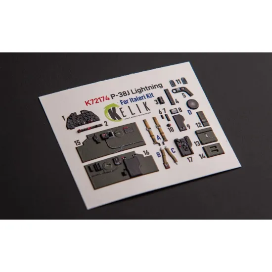 Kelik K72174 1/72 Lightning Interior 3d Decals For Italeri Academy Kit Kelik K72174 1/72 Lightning Interior 3d Decals For Italeri Academy Kit
