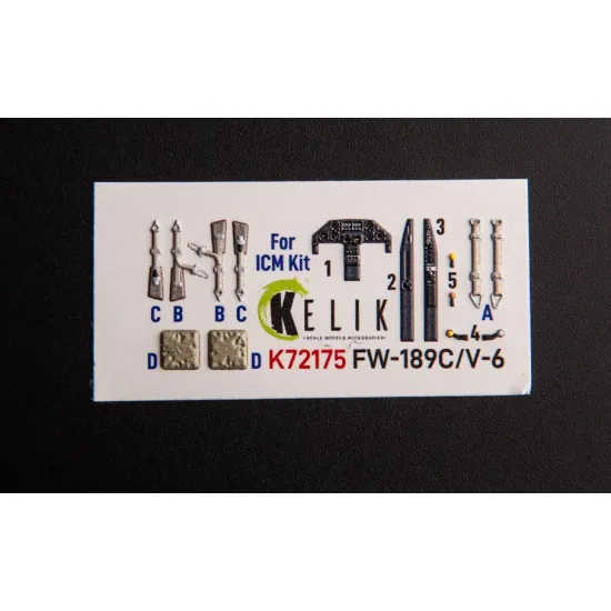 Kelik K72175 1/72 Fw-189c V-6 Interior 3d Decals For Icm Kit