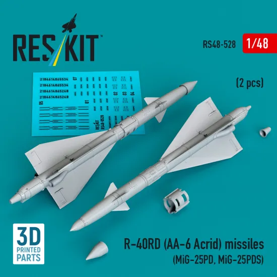 Reskit Rs48-0528 1/48 R-40rd Aa-6 Acrid Missiles 2 Pcs
