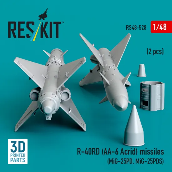 Reskit Rs48-0528 1/48 R-40rd Aa-6 Acrid Missiles 2 Pcs