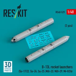 Reskit Rs48-0529 1/48 B-13l Rocket Launchers 2 Pcs 3d Printed Resin Kit