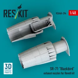 Reskit Rsu48-0294 1/48 Sr-71 Blackbird Exhaust Nozzles For Revell Kit