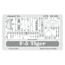 Photoetched set F-5E Tiger, for Italeri kit 1/72 Eduard SS168