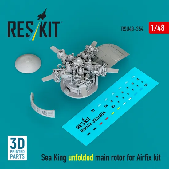 Reskit Rsu48-0354 1/48 Sea King Unfolded Main Rotor For Airfix Kit