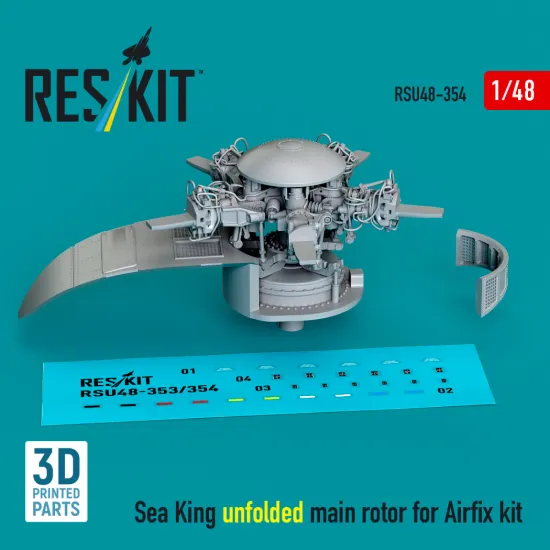 Reskit Rsu48-0354 1/48 Sea King Unfolded Main Rotor For Airfix Kit