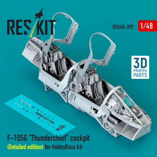 Reskit Rsu48-0399 1/48 F-105g Thunderchief Cockpit Detailed Edition For Hobbyboss Kit