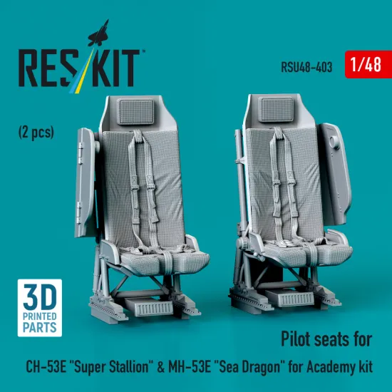 Reskit Rsu48-0403 1/48 Pilot Seats For Ch-53e Super Stallion Mh-53e Sea Dragon For Academy Kit 2 Pcs Reskit Rsu48-0403 1/48 Pilot Seats For Ch-53e Super Stallion Mh-53e Sea Dragon For Academy Kit 2 Pcs