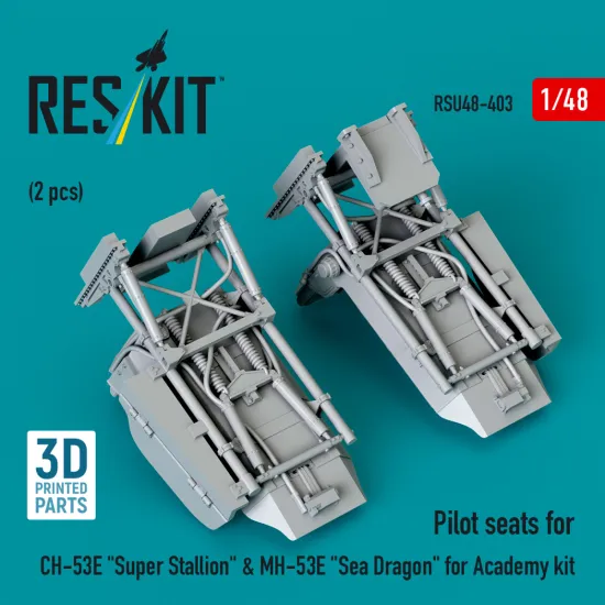 Reskit Rsu48-0403 1/48 Pilot Seats For Ch-53e Super Stallion Mh-53e Sea Dragon For Academy Kit 2 Pcs Reskit Rsu48-0403 1/48 Pilot Seats For Ch-53e Super Stallion Mh-53e Sea Dragon For Academy Kit 2 Pcs