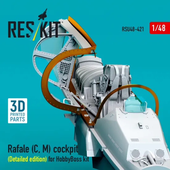Reskit Rsu48-0421 1/48 Rafale C, M Cockpit Detailed Edition For Hobbyboss Kit