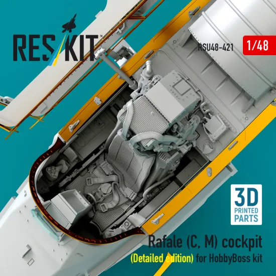 Reskit Rsu48-0421 1/48 Rafale C, M Cockpit Detailed Edition For Hobbyboss Kit