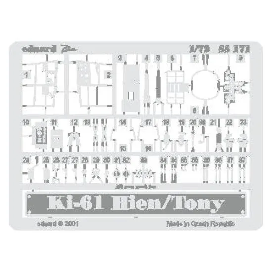 Photoetched set Ki-61 Hien/Tony, for Hasegawa kit 1/72 Eduard SS171