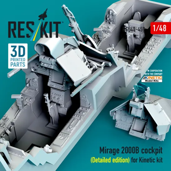 Reskit Rsu48-0459 1/48 Mirage 2000b Cockpit Detailed Edition For Kinetic Kit