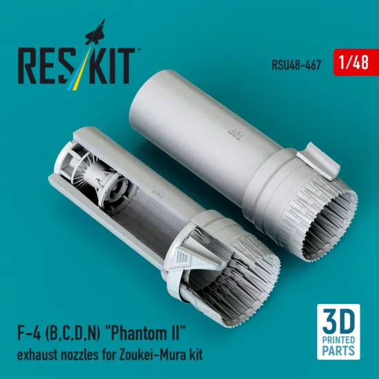 Reskit Rsu48-0467 1/48 F-4 B, C, D, N Phantom Ii Exhaust Nozzles For Zoukei-mura