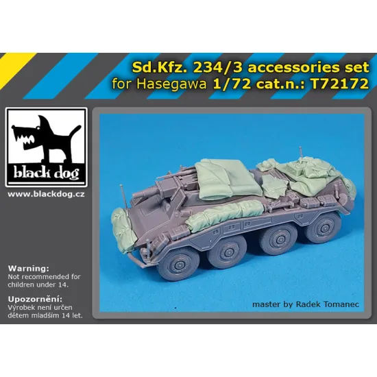 Black Dog T72172 1/72 Sd Kfz 234/3 Accessories For Hasegawa