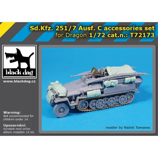 Black Dog T72173 1/72 Sd Kfz 251/7 Ausf C Accessories Set For Dragon