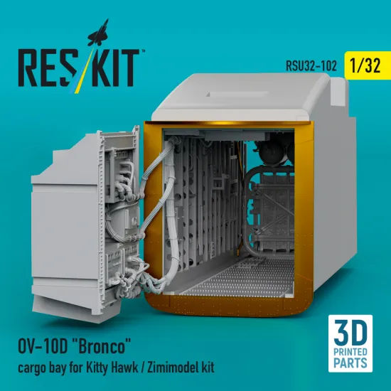 Reskit Rsu32-0102 1/32 Ov-10d Bronco Cargo Bay For Kitty Hawk/Zimimodel Kit