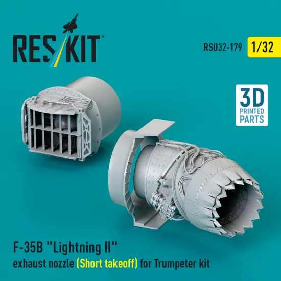 Reskit Rsu32-0179 1/32 F-35b Lightning Ii Exhaust Nozzle Short Takeoff For Trumpeter Kit