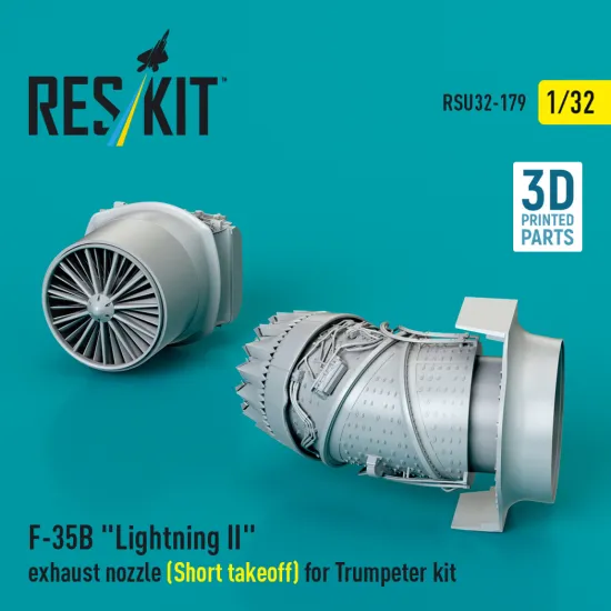 Reskit Rsu32-0179 1/32 F-35b Lightning Ii Exhaust Nozzle Short Takeoff For Trumpeter Kit