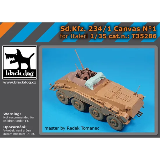 Black Dog T35286 1/35 Sd Kfz 234/1 Canvas N1 Black Dog T35286 1/35 Sd Kfz 234/1 Canvas N1