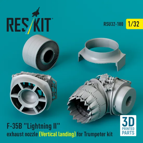 Reskit Rsu32-0180 1/32 F-35b Lightning Ii Exhaust Nozzle Vertical Landing For Trumpeter Kit