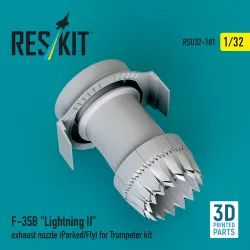 Reskit Rsu32-0181 1/32 F-35b Lightning Ii Exhaust Nozzle Parked/Fly Trumpeter
