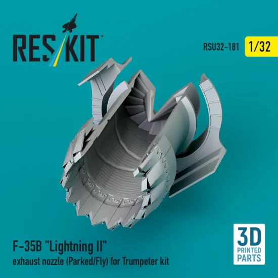 Reskit Rsu32-0181 1/32 F-35b Lightning Ii Exhaust Nozzle Parked/Fly Trumpeter