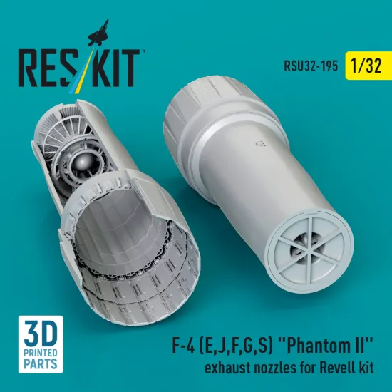 Reskit Rsu32-0195 1/32 F-4 E, J, F, G, S Phantom Ii Exhaust Nozzles For Revell