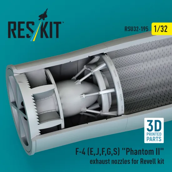 Reskit Rsu32-0195 1/32 F-4 E, J, F, G, S Phantom Ii Exhaust Nozzles For Revell