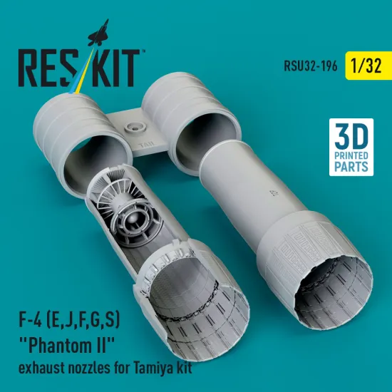 Reskit Rsu32-0196 1/32 F-4 E, J, F, G, S Phantom Ii Exhaust Nozzles For Tamiya
