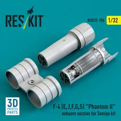 Reskit Rsu32-0196 1/32 F-4 E, J, F, G, S Phantom Ii Exhaust Nozzles For Tamiya